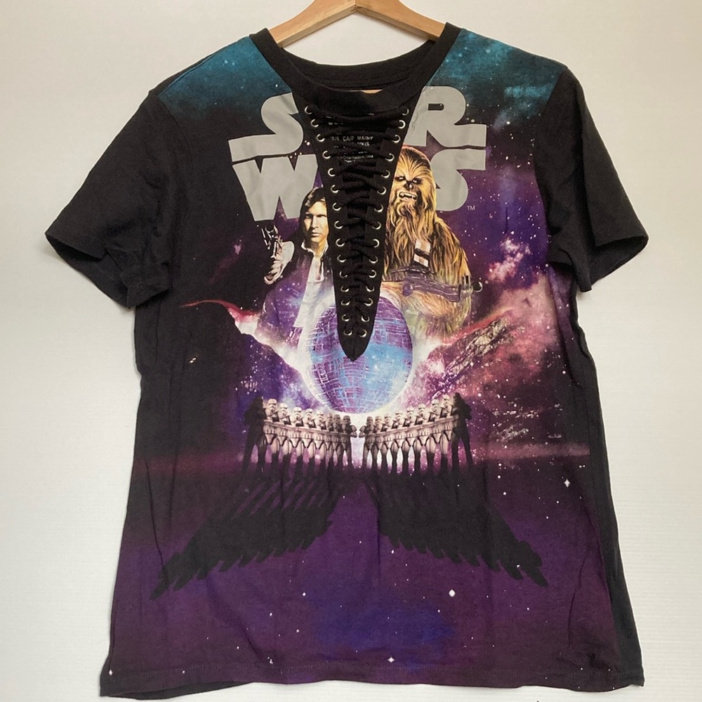 Star Wars Graphic Tee with Lace-Up Detail